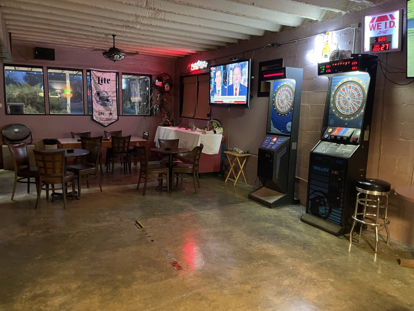 Dart boards in the main room